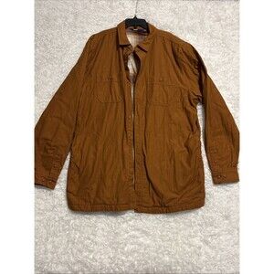 men's land's end flannel shirt 2xl tall brown Jacket SHACKET